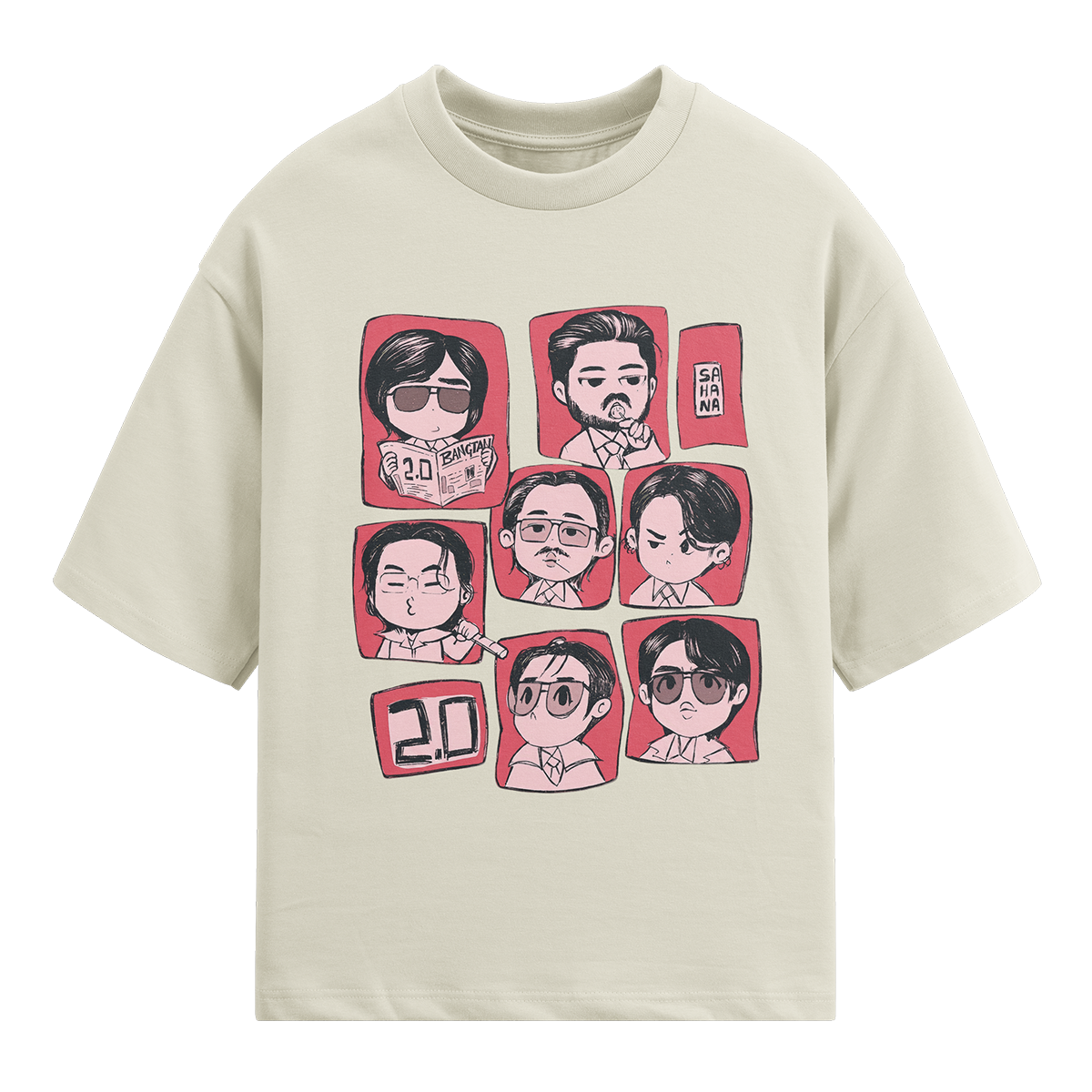 Playera Oversize BTS Chibi Edition Color Arena – Camiseta Kpop Unisex 💜✨
