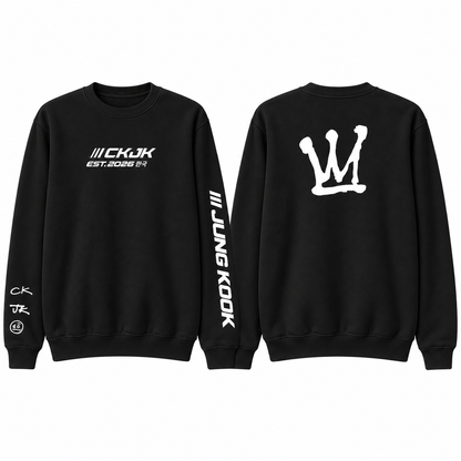 Sudadera Jung Kook CKJK BTS Cuello Redondo – Fanmade 🖤
