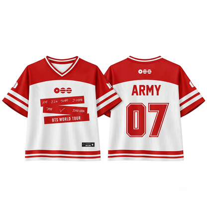 ❤️ Jersey BTS World Tour ARMY 07 | Unisex | Fanmade 💜