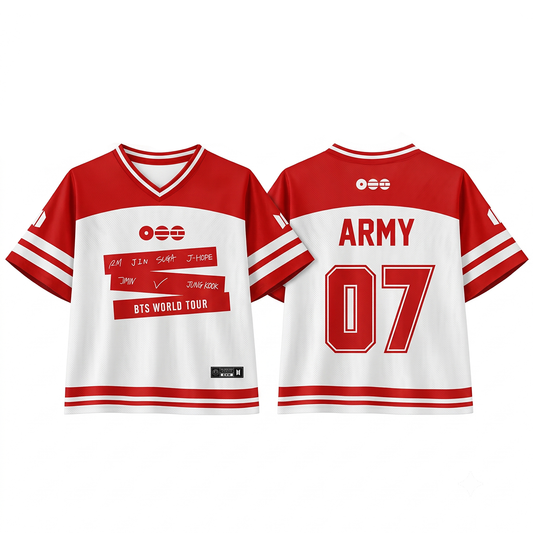 ❤️ Jersey BTS World Tour ARMY 07 | Unisex | Fanmade 💜