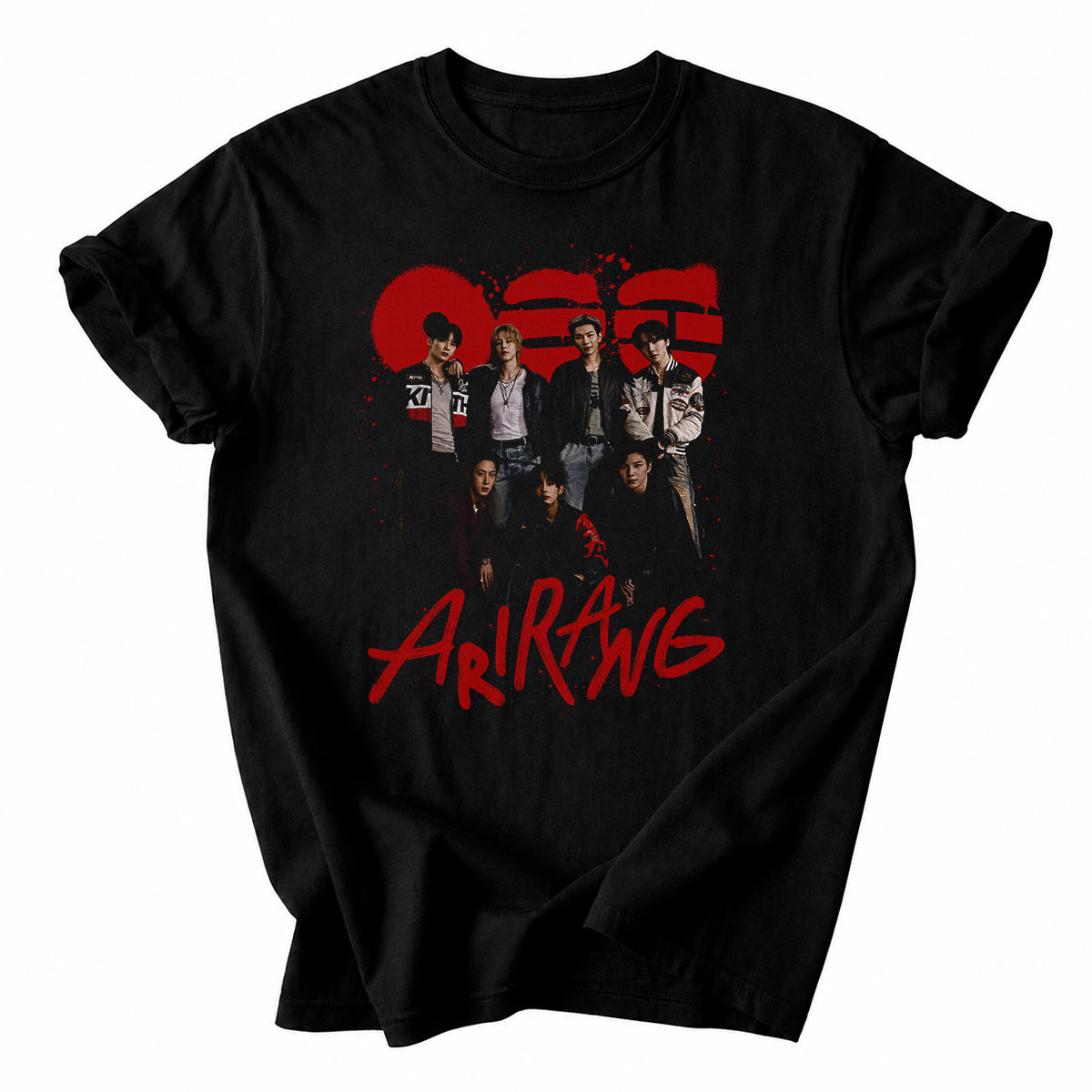 ❤️ Playera BTS Arirang OT7 Red Edition – Fanmade | ARMY 💜