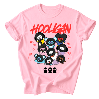 Playera BT21 Hooligan Rosa – Diseño K-Pop 💗