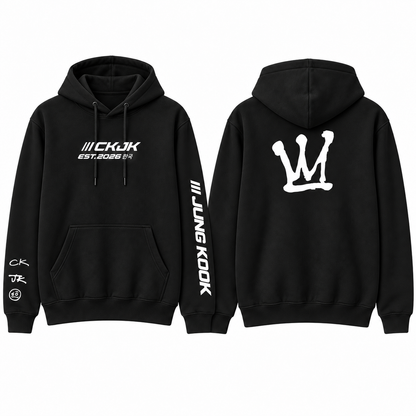 Hoodie Jung Kook CKJK BTS con Capucha – Fanmade 🖤
