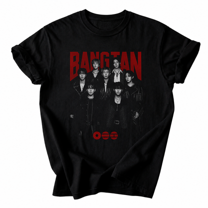 ❤️ Playera BTS Bangtan OT7 Red & Black – Fanmade | ARMY 💜