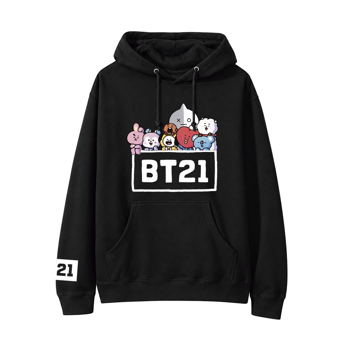 Hoodie BT21 Friends Negra 💜 | BTS K-Pop