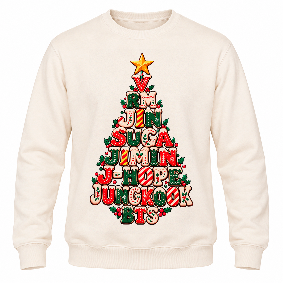 Sudadera Navideña BTS Christmas Tree – Fan Art ARMY 🎄
