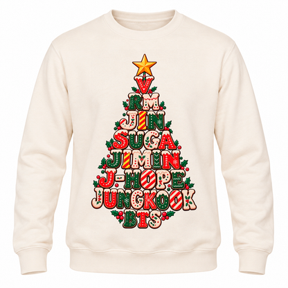 Sudadera Navideña BTS Christmas Tree – Fan Art ARMY 🎄