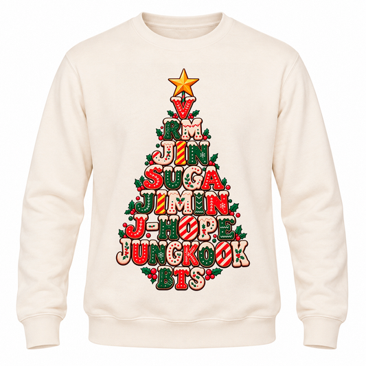 Sudadera Navideña BTS Christmas Tree – Fan Art ARMY 🎄