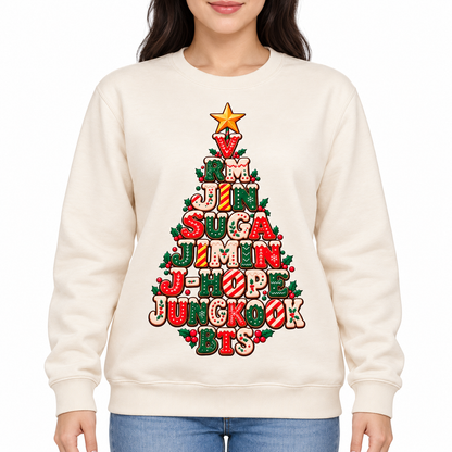 Sudadera Navideña BTS Christmas Tree – Fan Art ARMY 🎄