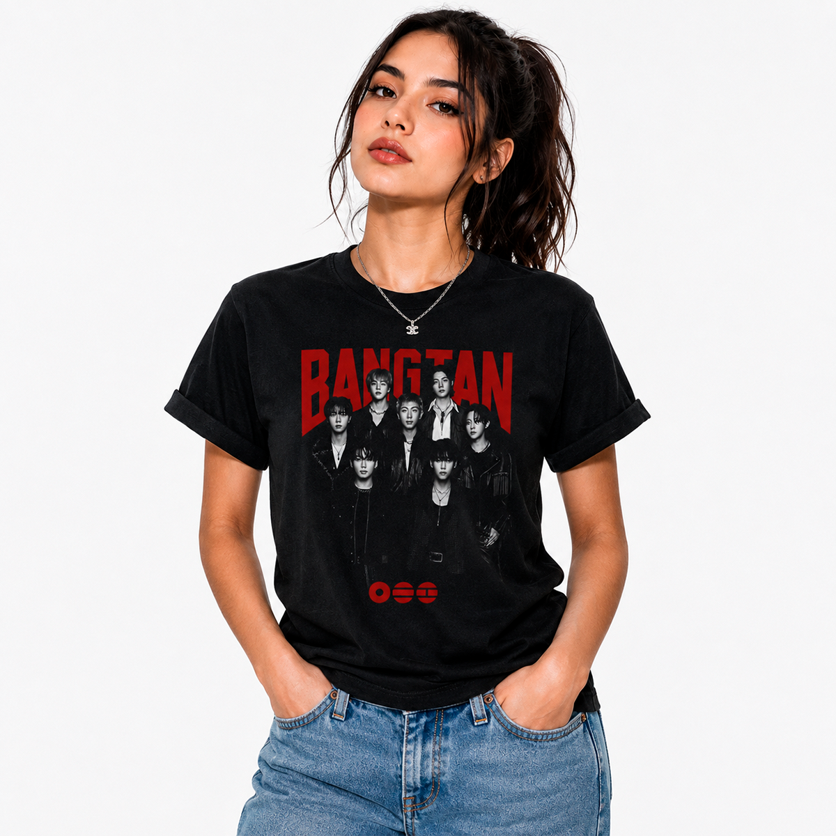 ❤️ Playera BTS Bangtan OT7 Red & Black – Fanmade | ARMY 💜