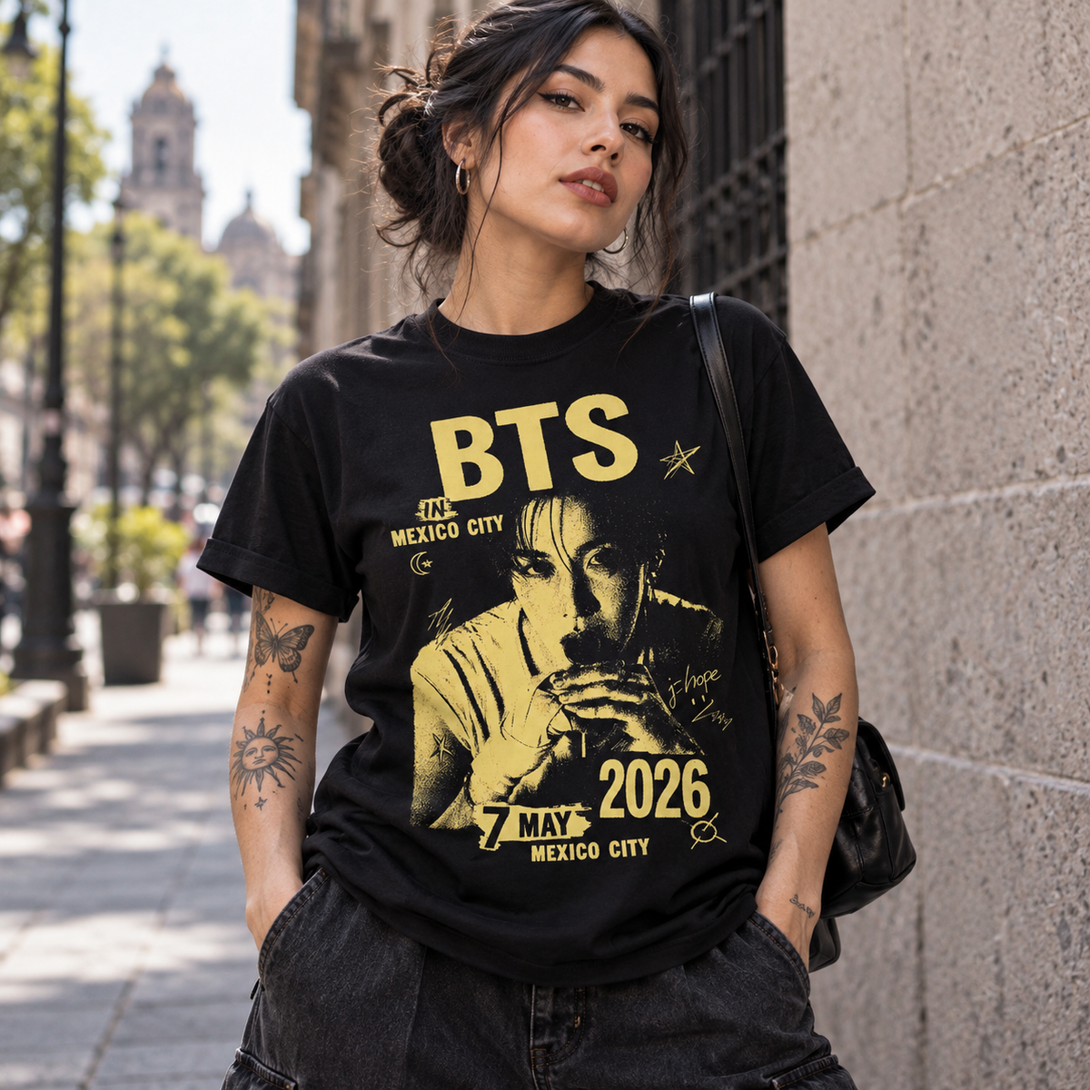Playera BTS J-Hope México 2026 – Corte Recto Fanmade 🇲🇽✨