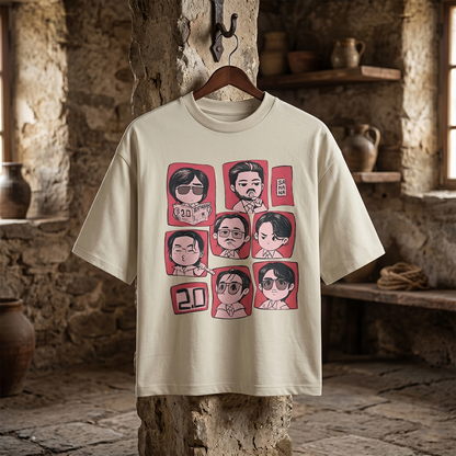 Playera Oversize BTS Chibi Edition Color Arena – Camiseta Kpop Unisex 💜✨