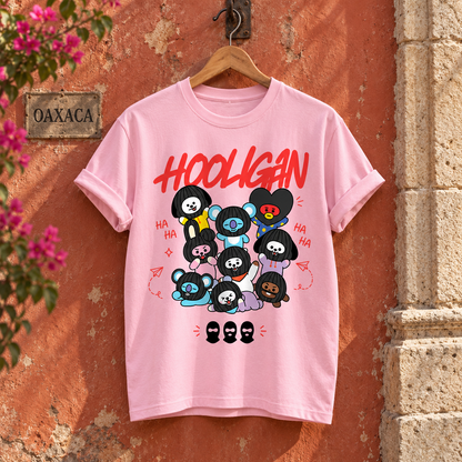 Playera BT21 Hooligan Rosa – Diseño K-Pop 💗