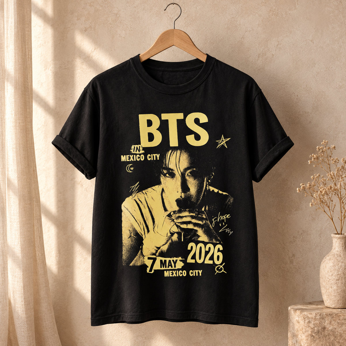 Playera BTS J-Hope México 2026 – Corte Recto Fanmade 🇲🇽✨