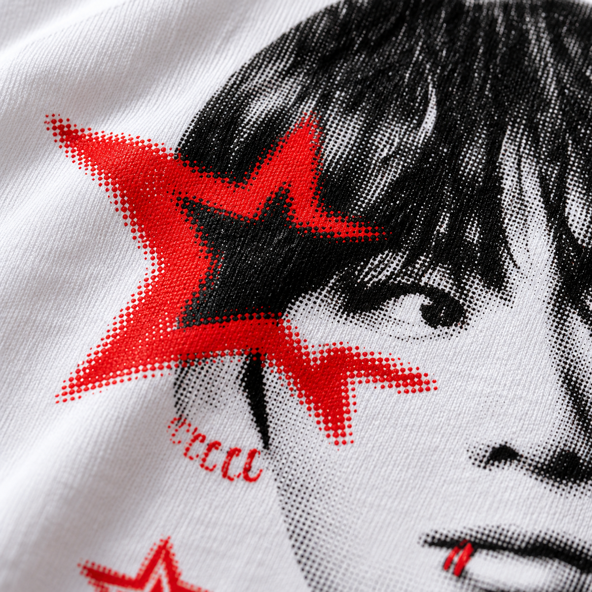 Playera Jungkook BTS Red Stars – Fanmade K-Pop 🔥
