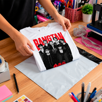 🤍 Playera BTS Bangtan OT7 White Edition – Fanmade | ARMY 💜