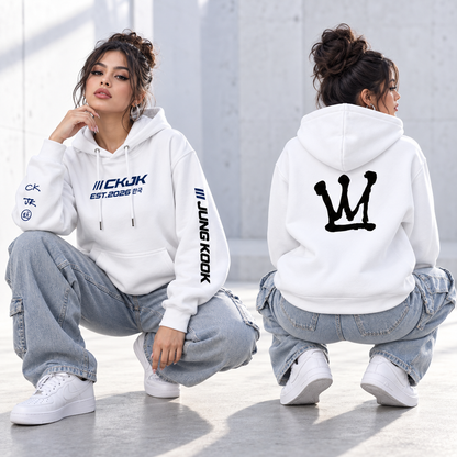 Hoodie Jung Kook CKJK BTS con Capucha – Fanmade 🖤
