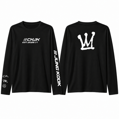 Playera Manga Larga Jung Kook CKJK BTS – Fanmade 🖤🤍