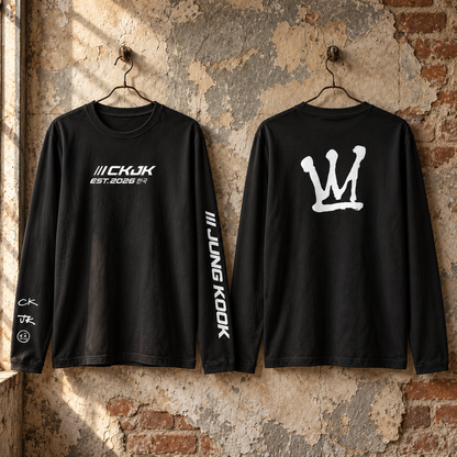 Playera Manga Larga Jung Kook CKJK BTS – Fanmade 🖤🤍