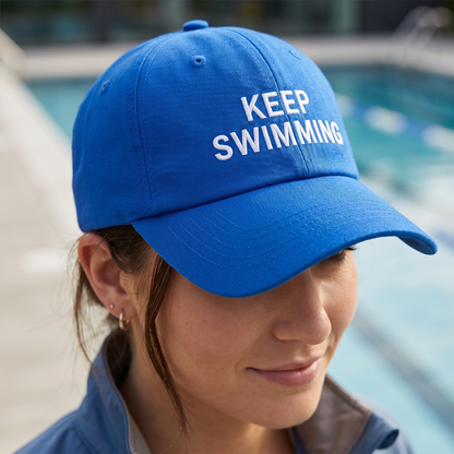 Gorra BTS Keep Swimming Azul – Gorra Ajustable Kpop 💙🌊