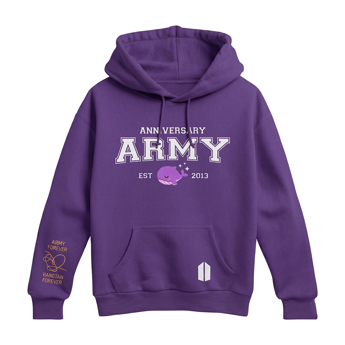 Hoodie Morada BTS ARMY Anniversary – Sudadera Kpop Bangtan Forever 💜🔥