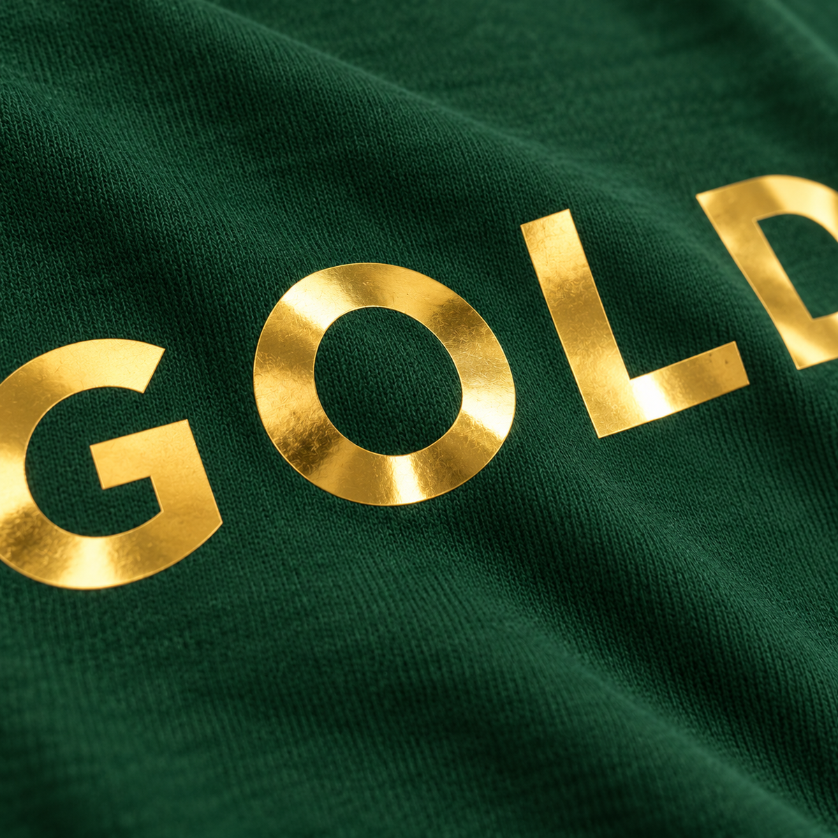 Playera Jung Kook GOLDEN Verde – Vinil Dorado Brillante ✨