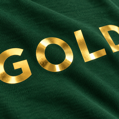 Playera Jung Kook GOLDEN Verde – Vinil Dorado Brillante ✨