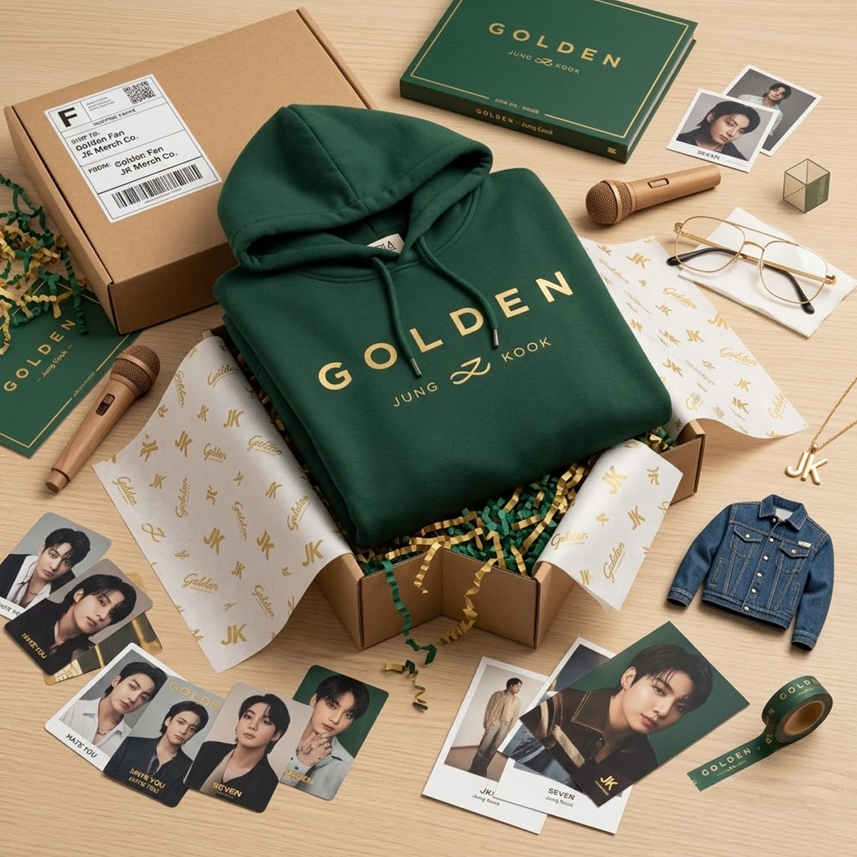 Hoodie Jungkook Golden BTS | Sudadera K-pop Jungkook