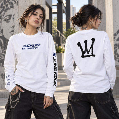 Playera Manga Larga Jung Kook CKJK BTS – Fanmade 🖤🤍