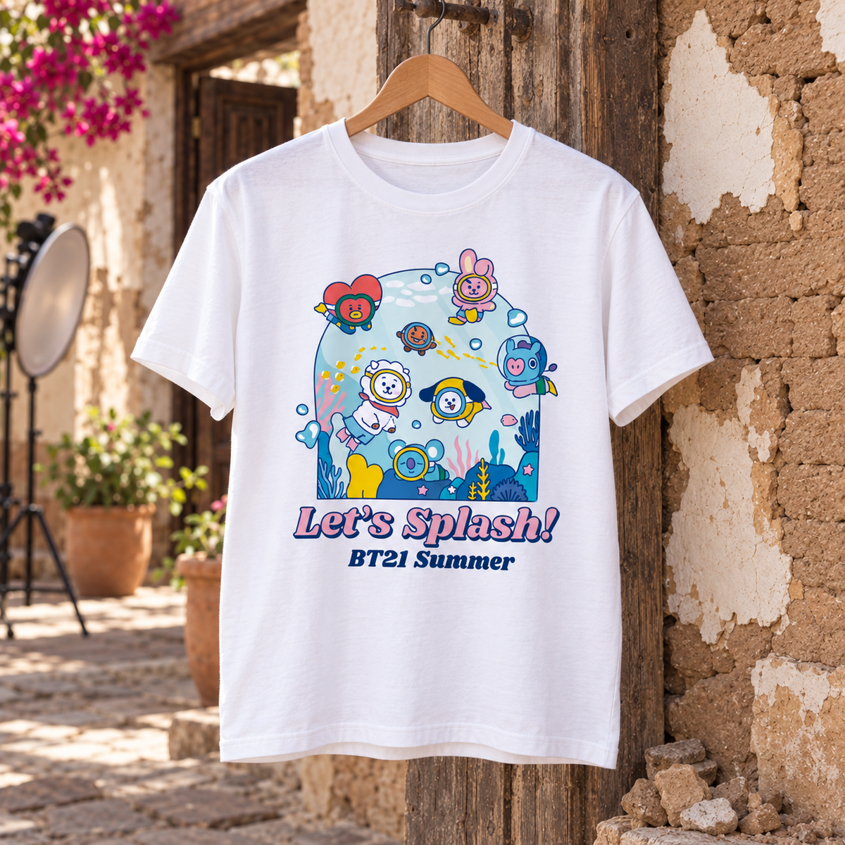 Playera BT21 Let’s Splash Summer – Diseño K-Pop 🌊