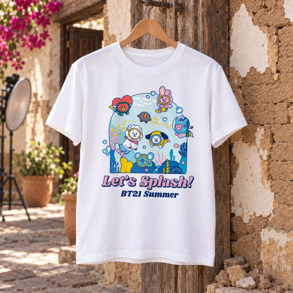 Playera BT21 Let’s Splash Summer – Diseño K-Pop 🌊