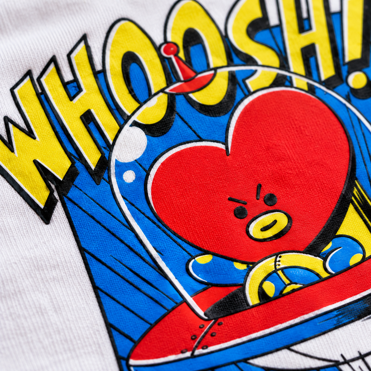 Playera TATA BT21 Whoosh – Diseño Cómic K-Pop 🚀