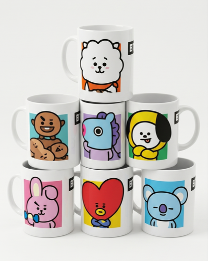 Taza BT21 | Todos los personajes disponibles | Taza K-pop resistente