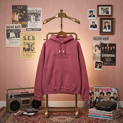 Hoodie Negra y Roja BTS What Is Your Love Song? – Sudadera Kpop Unisex 💜✨